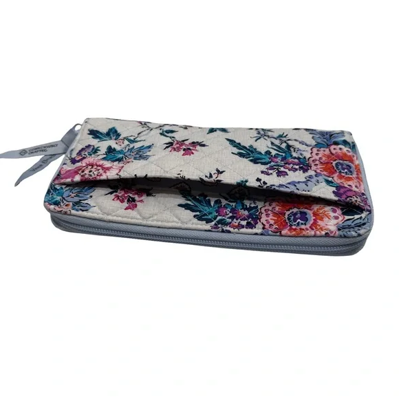 Vera Bradley Floral Zip-Around Wallet with Water-Color Bloom - Picture 3 of 4
